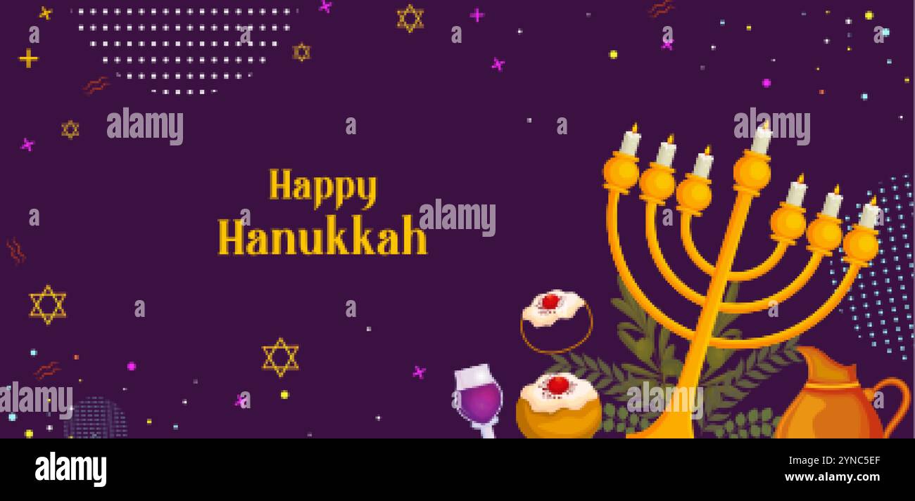 Hanukkah greeting in hebrew