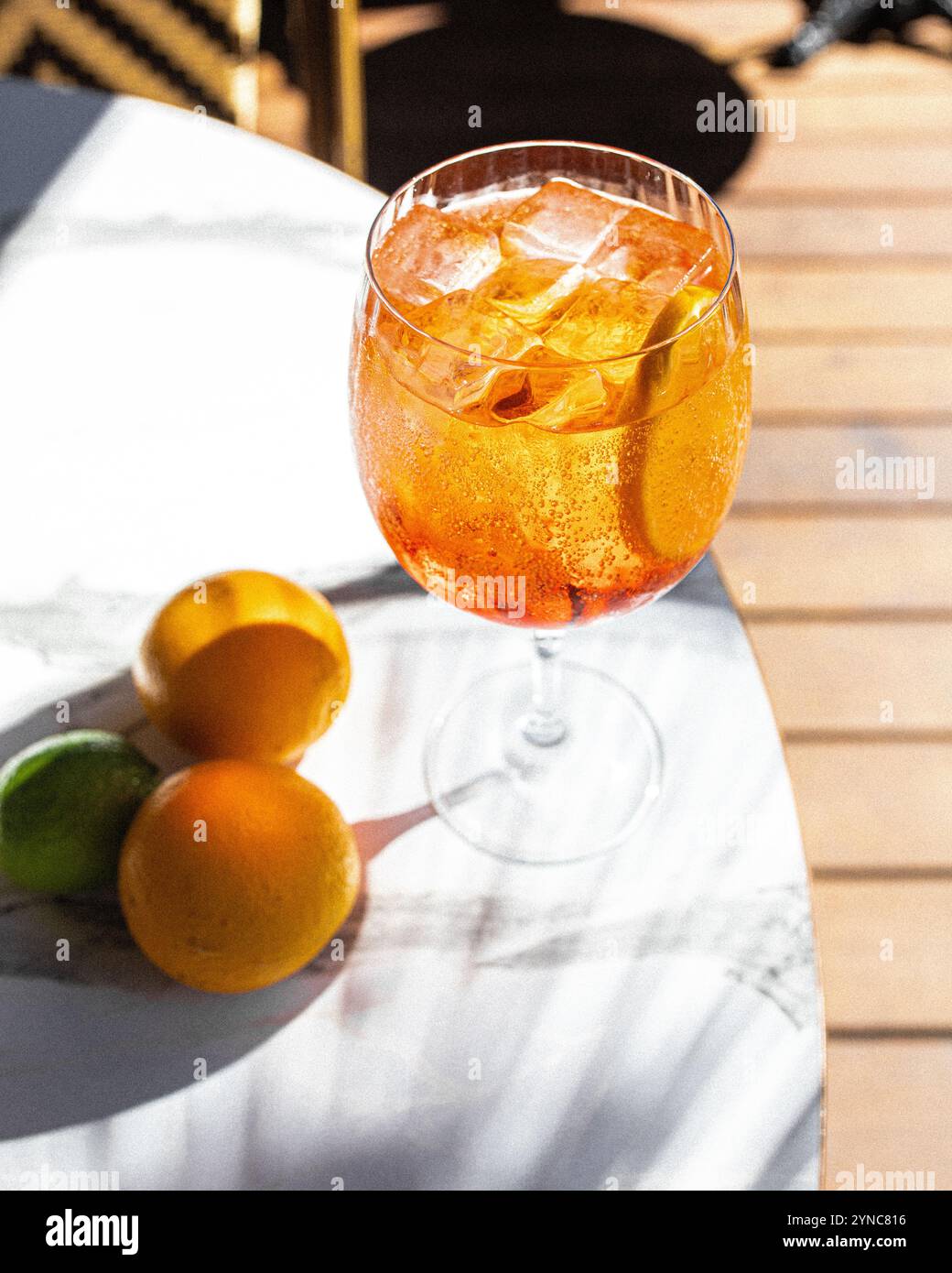 Shoot cocktail in restaurant of Corsica Stock Photo