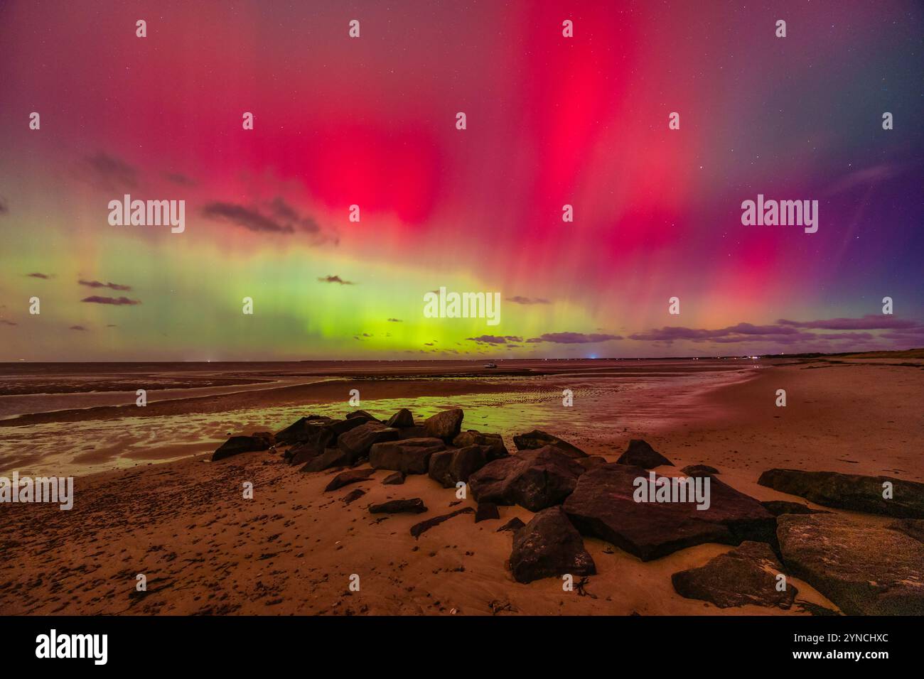 Linnell Landing, Brewster, MA – Northern Lights illuminate the Cape Cod ...
