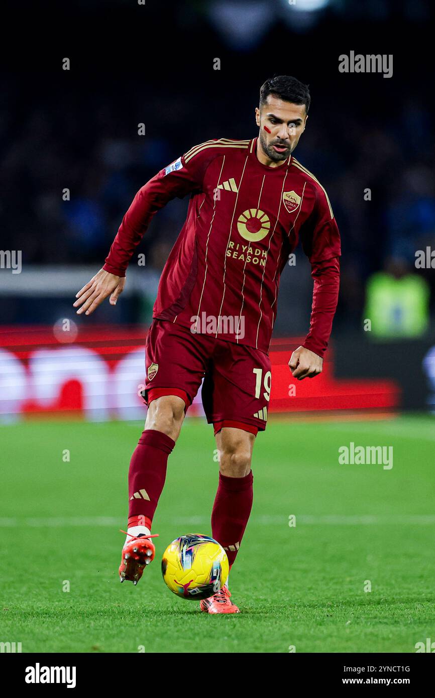 Roma’s Turkish defender Zeki Celik controls the ball during the Serie A ...