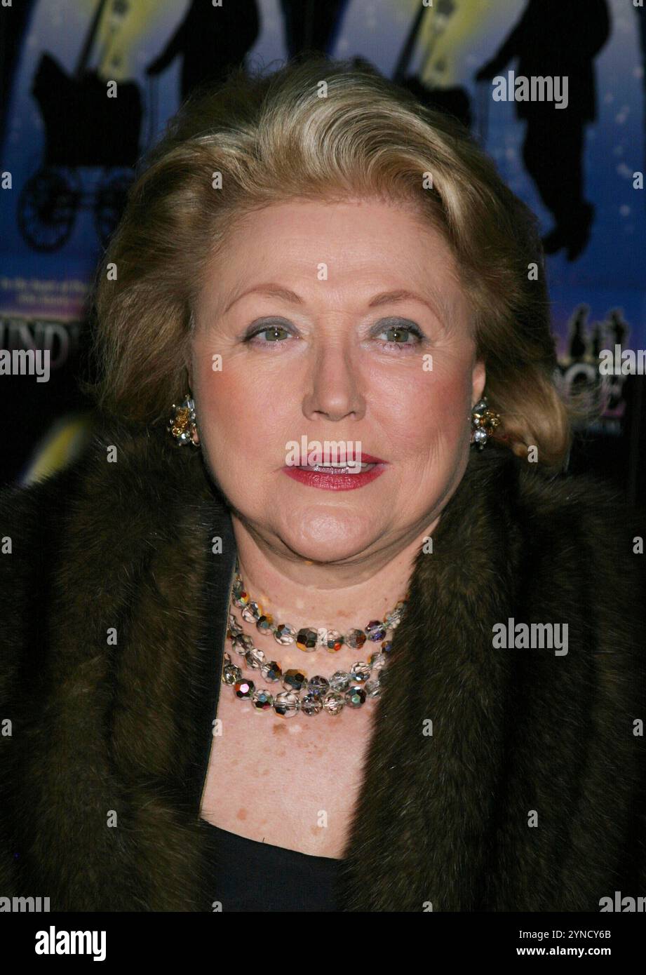 **FILE PHOTO** Barbara Taylor Bradford Has Passed Away. Barbara Taylor Bradford attends the Opening Night of Kathie Lee Gifford's musical 'Under the Bridge' at The Zipper Theatre in New York City on January 6, 2005. Photo Credit: Henry McGee/MediaPunch Stock Photo