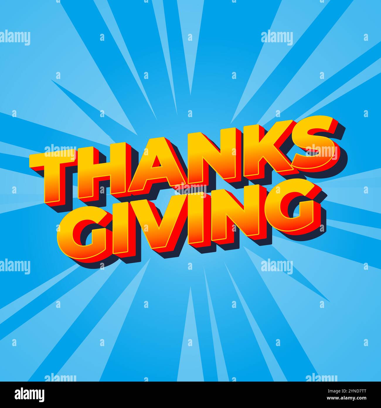 Thanksgiving text effect design for social media ads Stock Vector