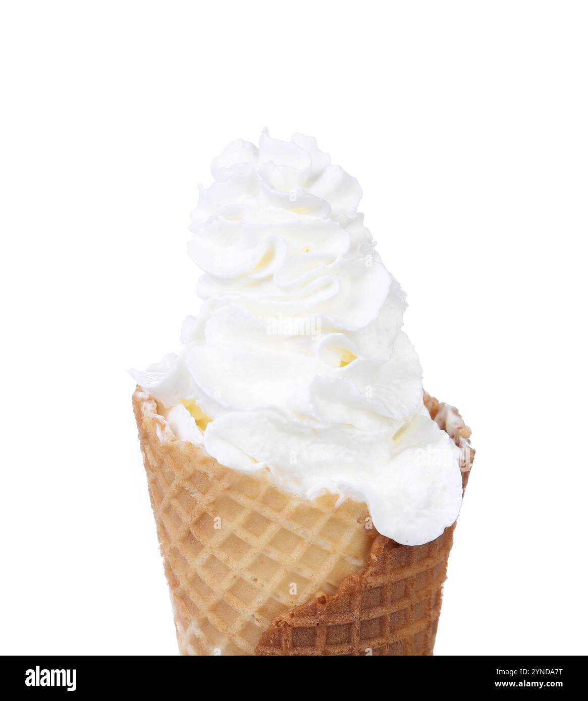 Soft serve ice cream isolated on white background Stock Photo - Alamy