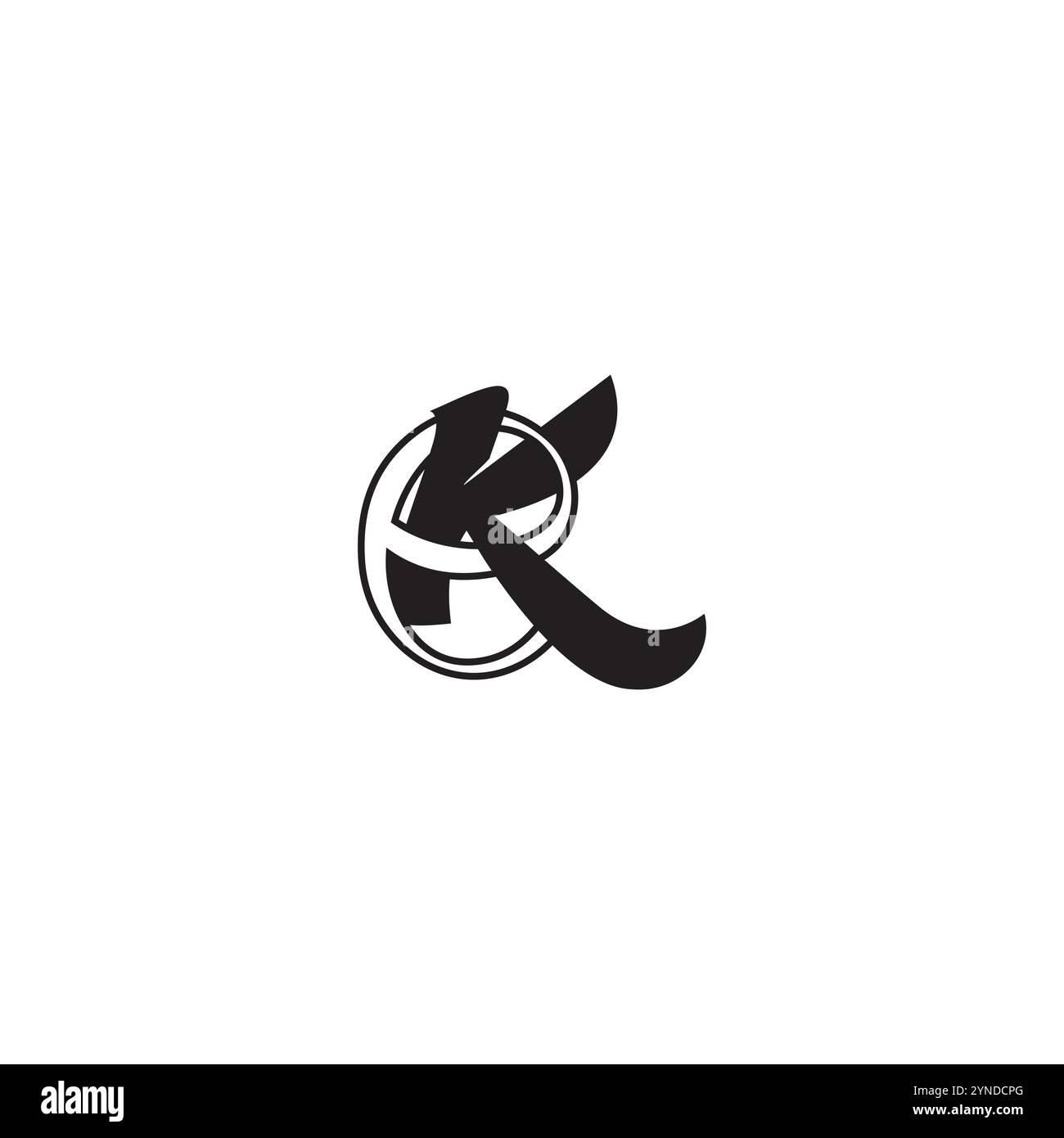 EK, KE, E AND K Abstract initial monogram letter alphabet logo design Stock Vector