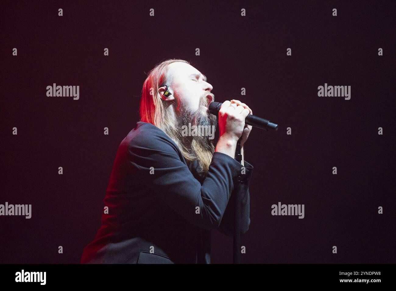 Egor Singer Egor Shkutko, singer of Molchat Doma live at the Tempodrom in Berlin on ...