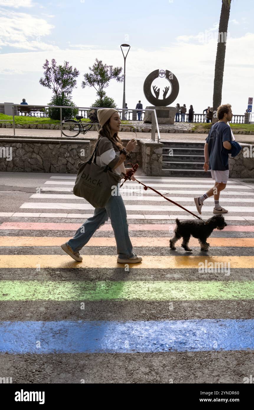 Rainbow Coloured Crossing Sitges Hi res Stock Photography And Images rainbow-coloured-crossing-sitges-hi-res-stock-photography-and-images
