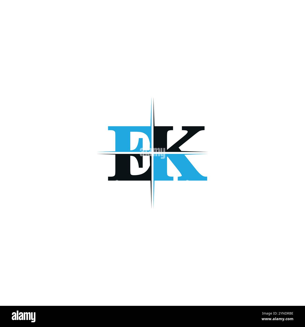 EK, KE, E AND K Abstract initial monogram letter alphabet logo design Stock Vector