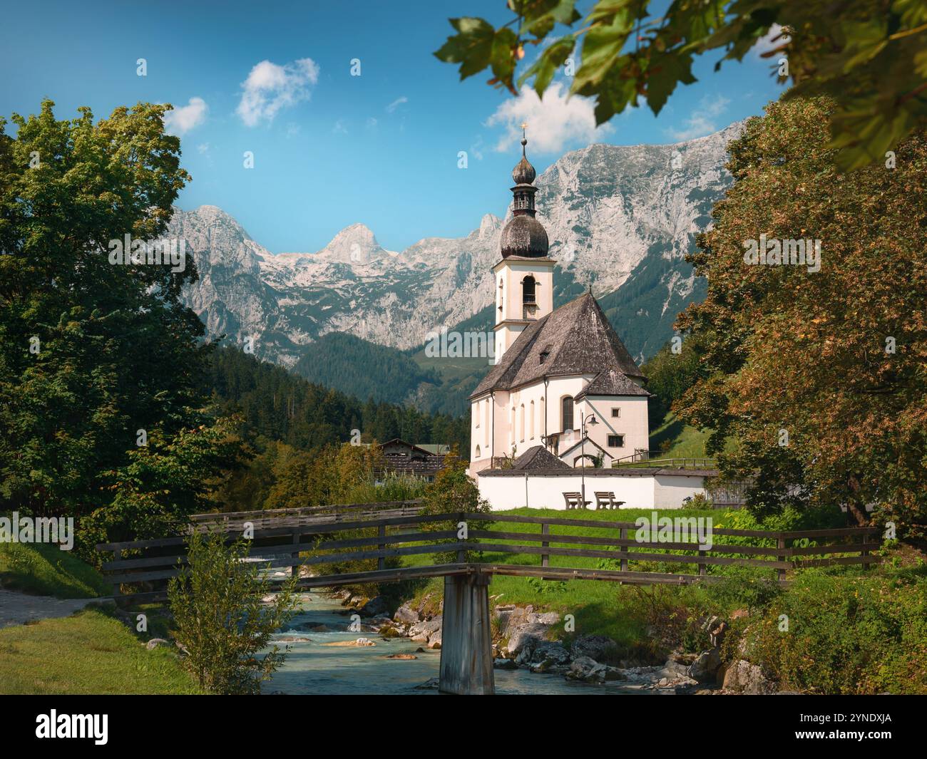 Iconic scenery of Ramsau in the Alps in Berchtesgaden, Bavaria, Germany ...
