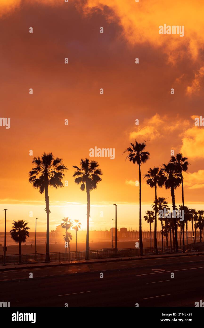 Beautiful sunset beach trees hi-res stock photography and images - Alamy