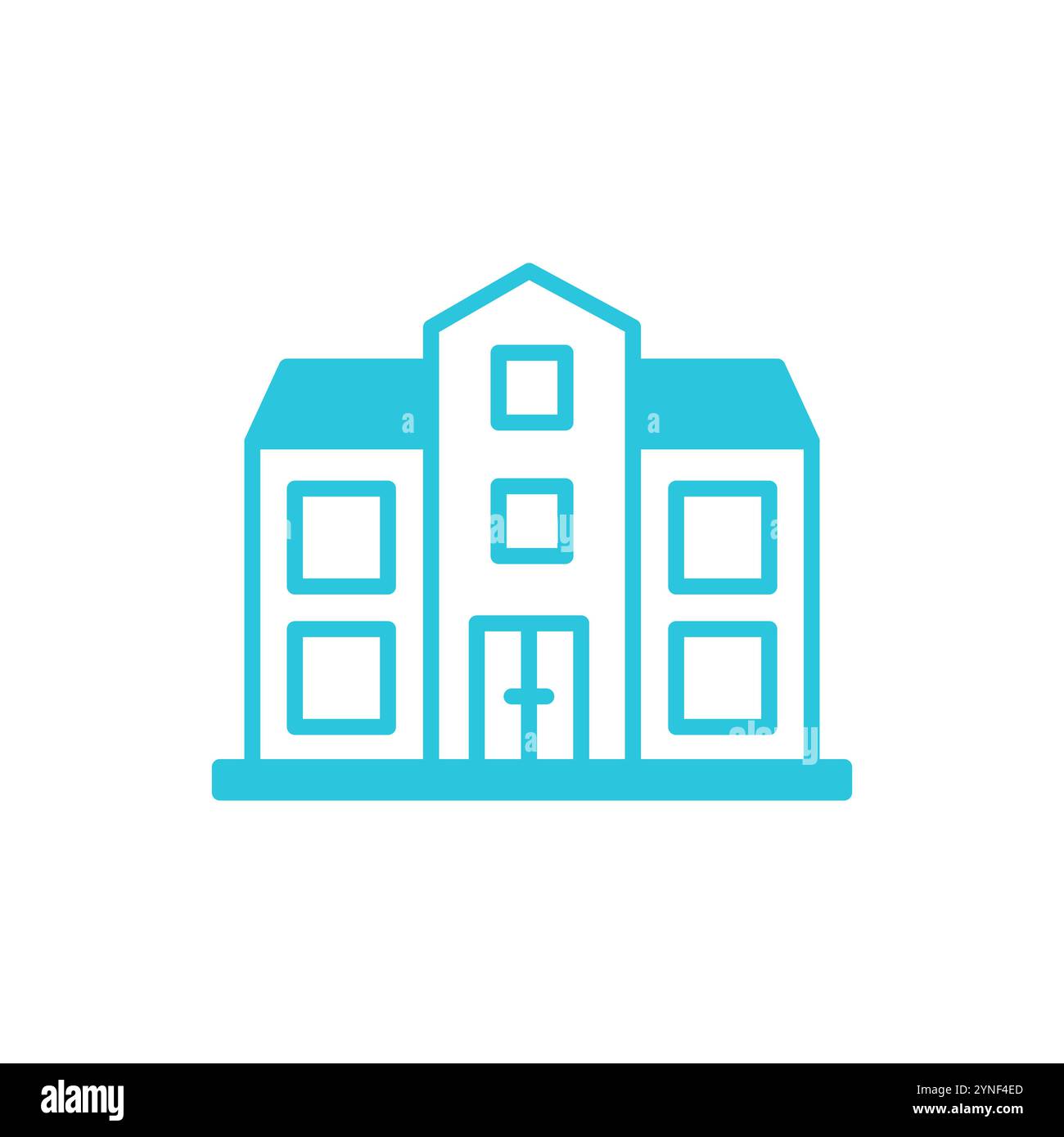 Modern school building from high Stock Vector Images - Alamy