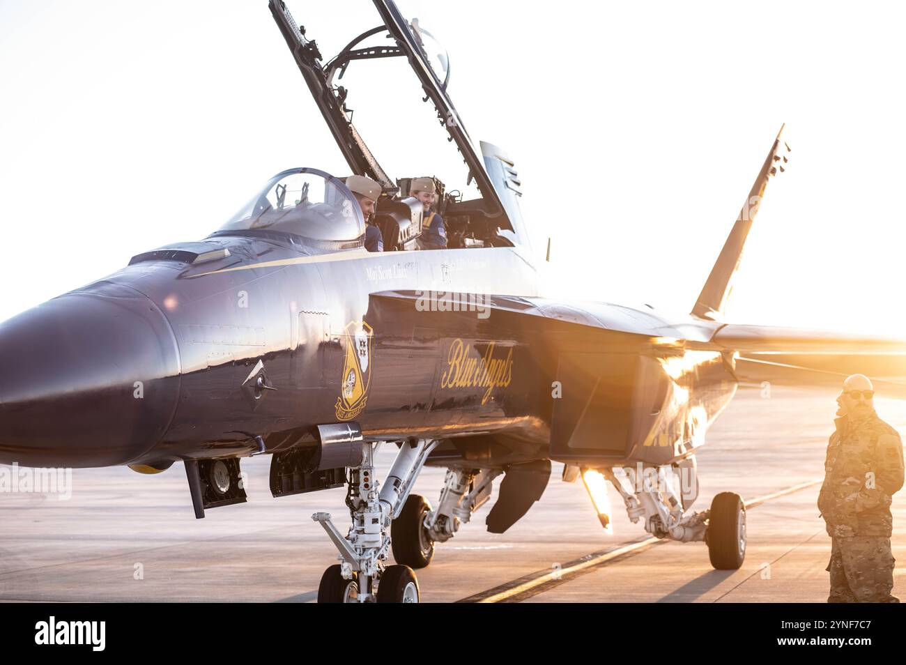 U.S. Navy Blue Angels, Navy flight demonstration squadron, pilots smile ...