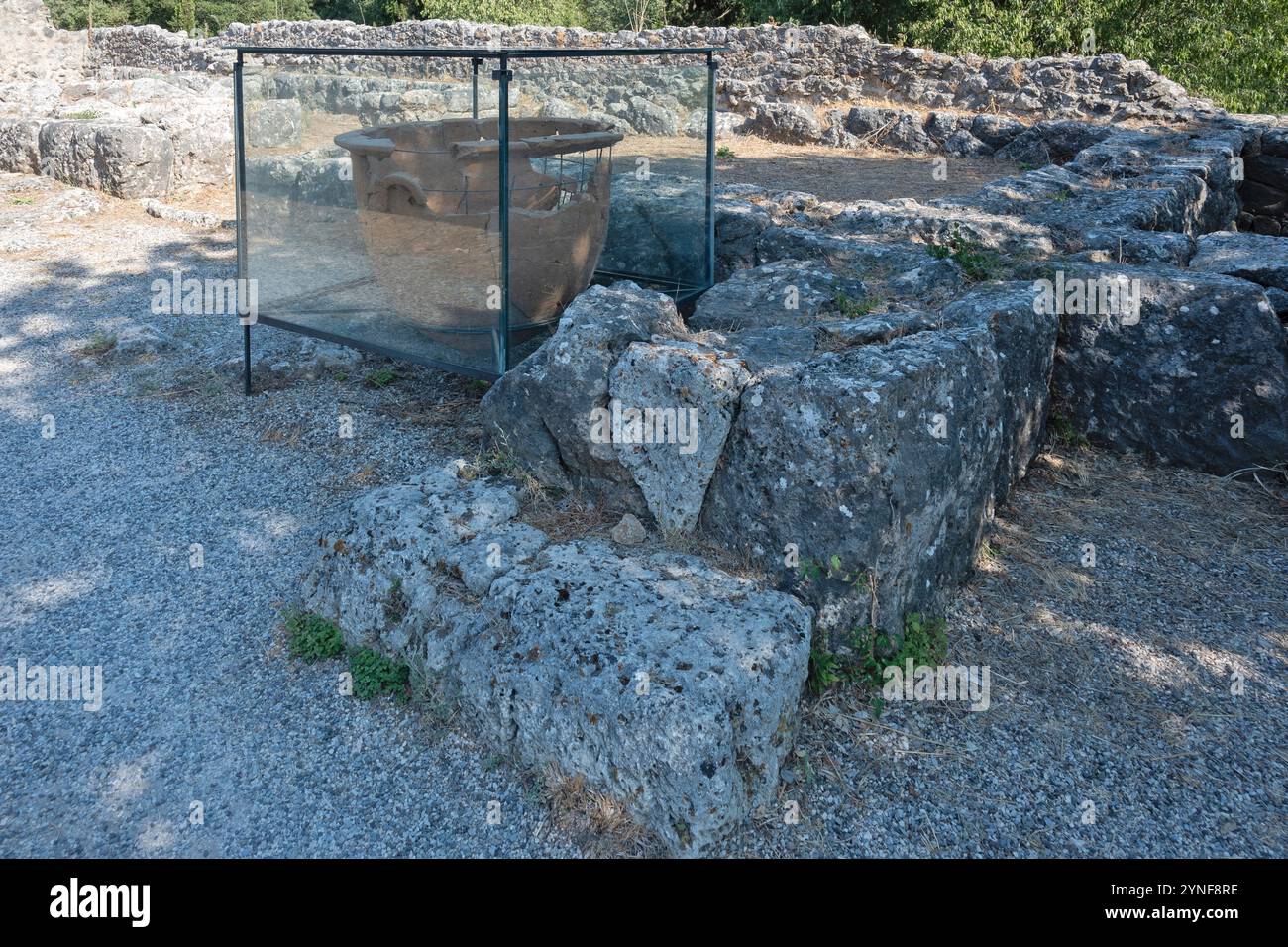 Ancient Greek Ruins of Necromanteion of Acheron near village of ...