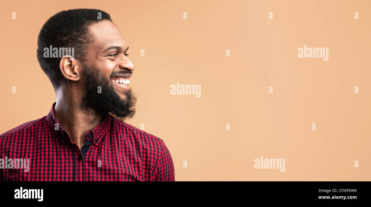 Side portrait masculine afro hi-res stock photography and images - Alamy