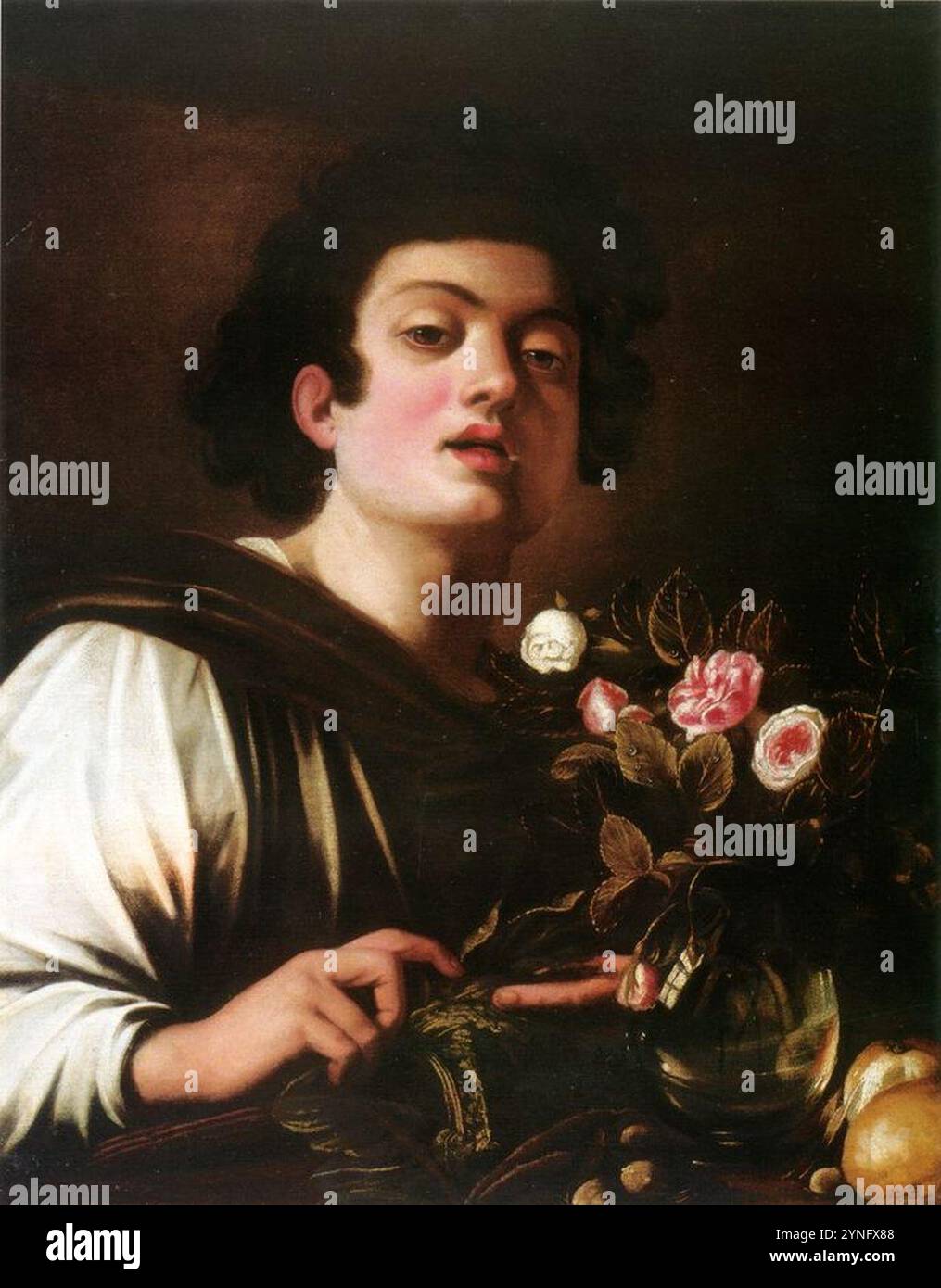 Caravaggio - Ragazzo rose, Lugano Stock Photo - Alamy