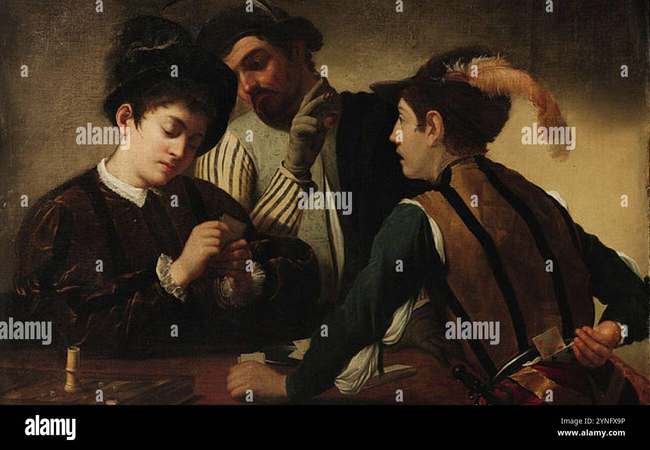 Caravaggio Follower Cardsharps Stock Photo - Alamy