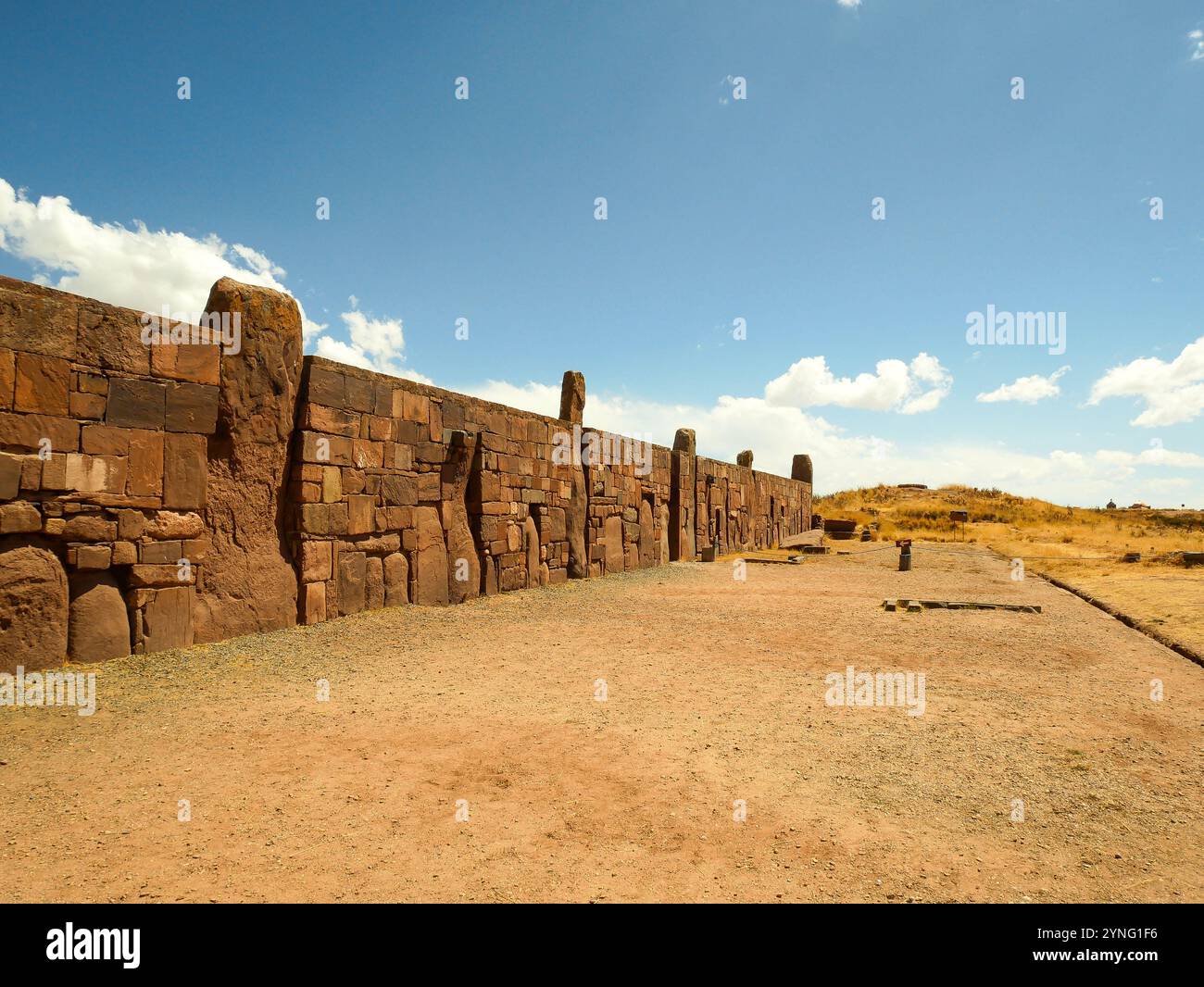 External Wall Of The Kalasasaya Temple An Important Pre Columbian External Wall Of The Kalasasaya Temple An Important Pre Columbian