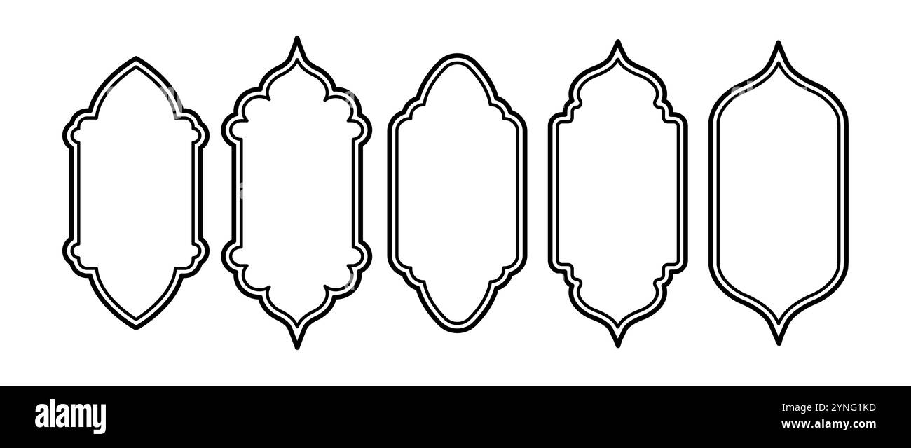 Shape Islamic Windows. Arabic architecture. Ramadan kareem frames ...