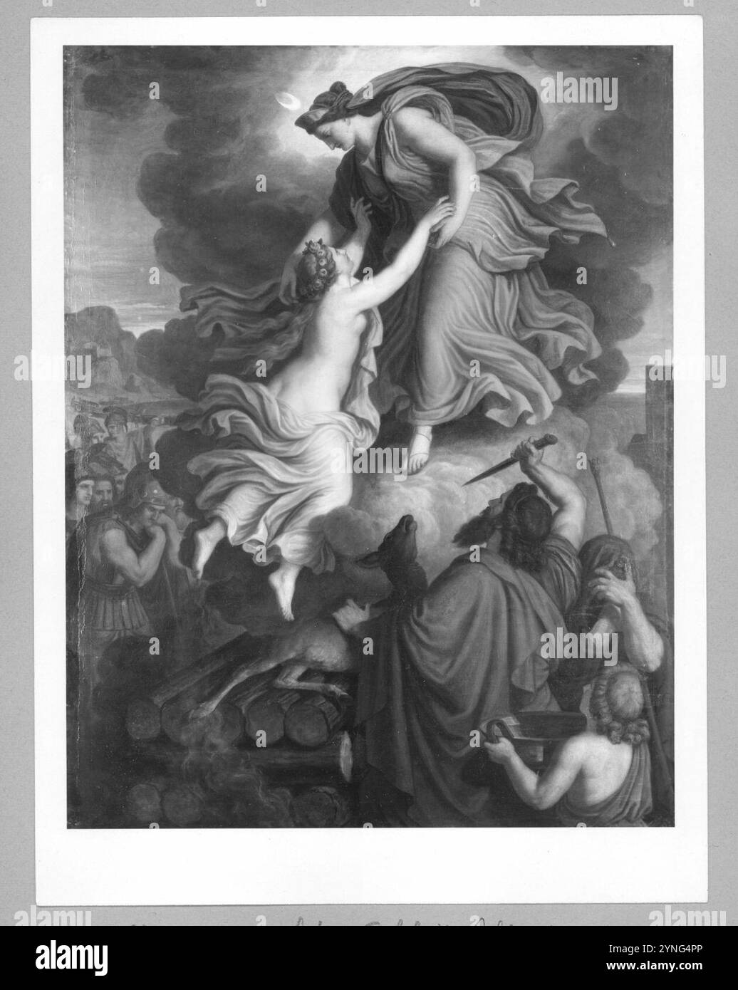 Van Rahl Carl Rahl (1812-1865) - Opferung (Artemis befreit Iphigenie Stock Photo ...