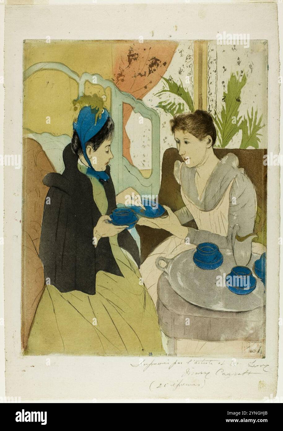 Cassatt -5 - Afternoon Tea Party Stock Photo - Alamy