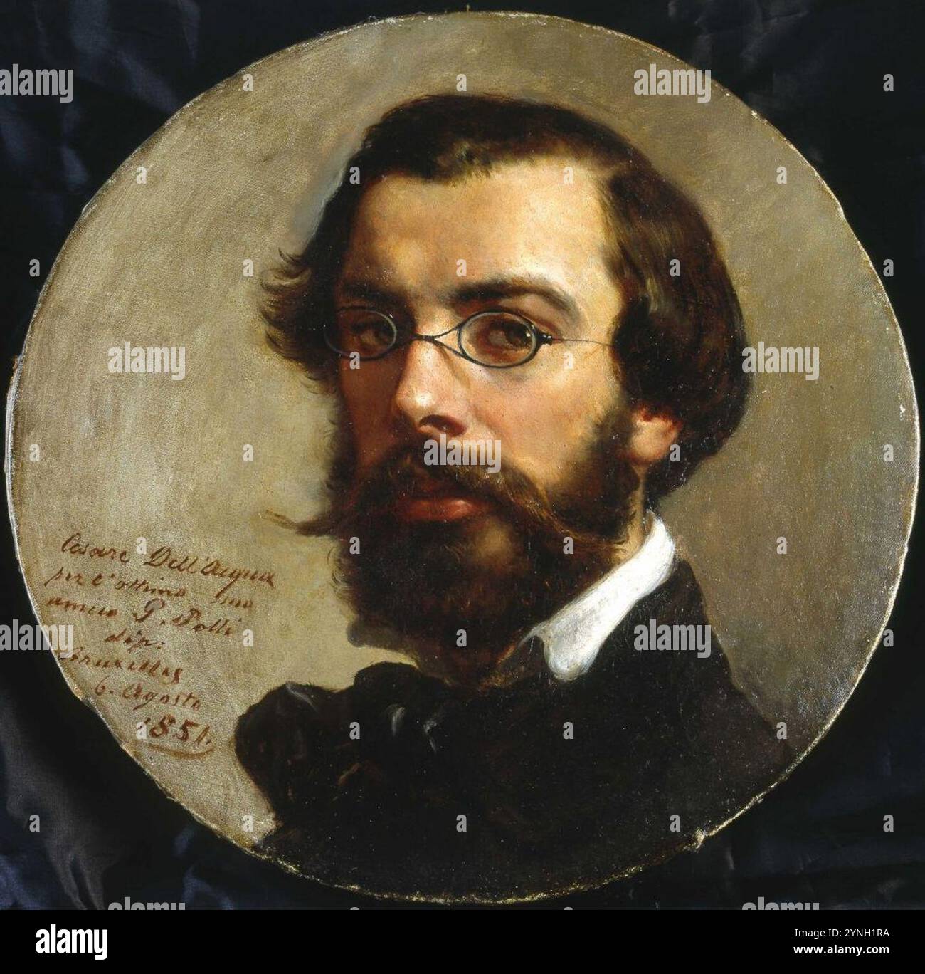 Cesare Dell'Acqua - selfportrait (1851 Stock Photo - Alamy