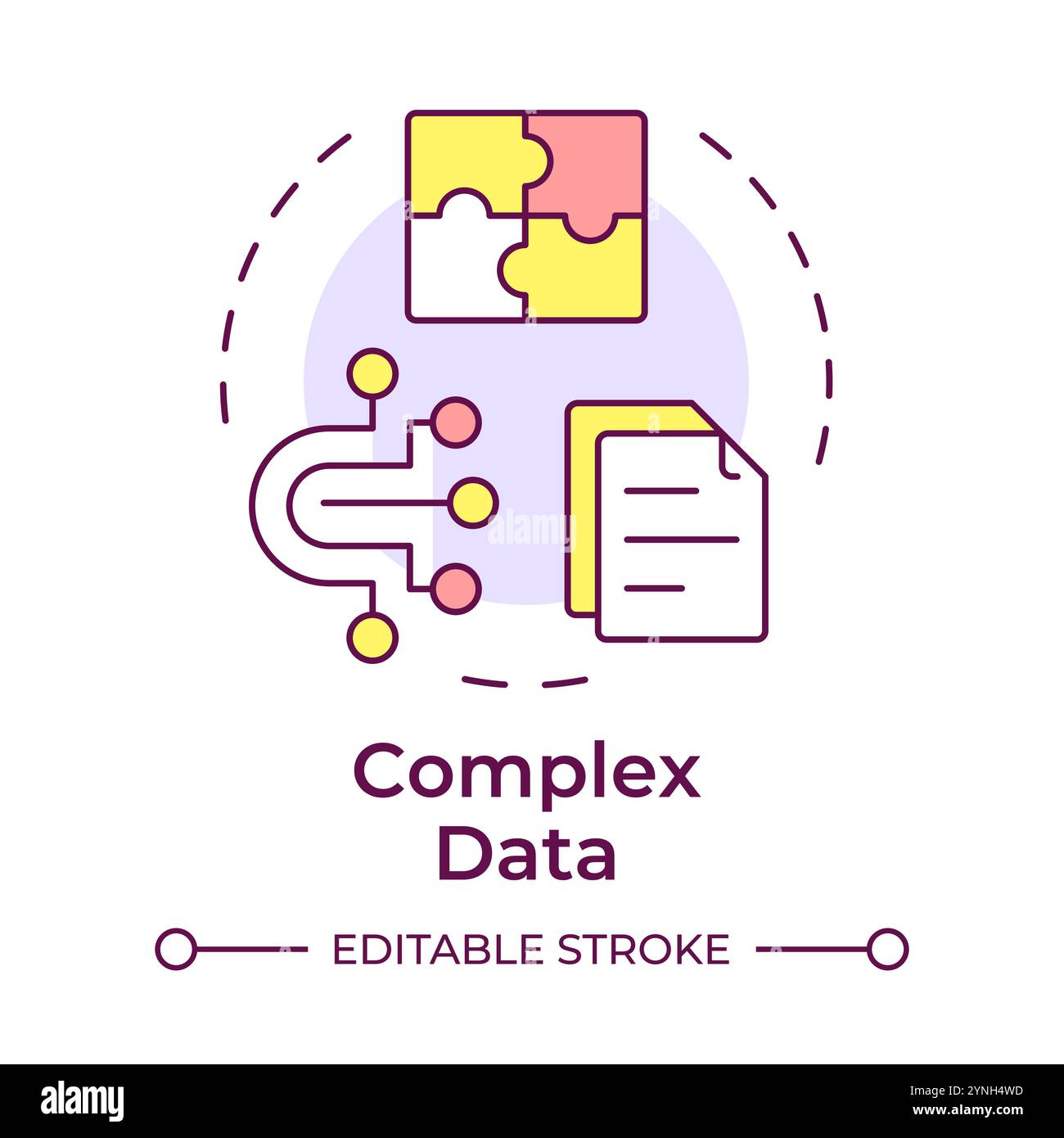 Complex data multi color concept icon Stock Vector Image & Art - Alamy