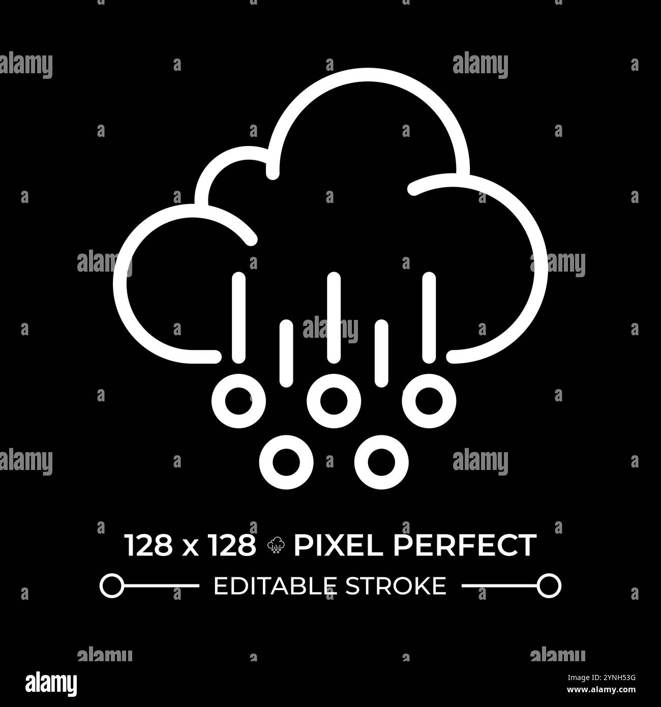 Hail white linear icon for dark theme Stock Vector Image & Art - Alamy