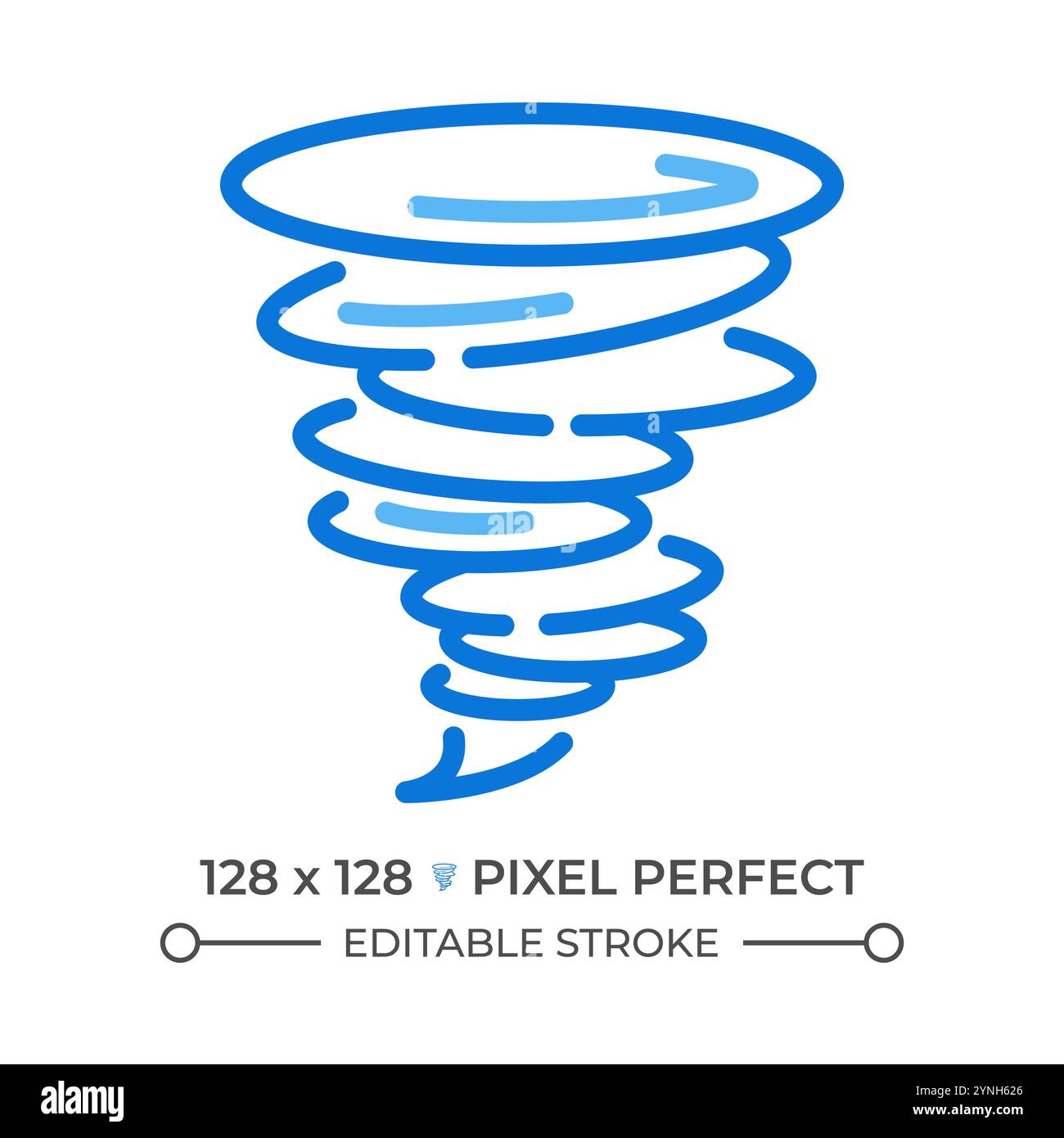 Tornado two color line icon Stock Vector