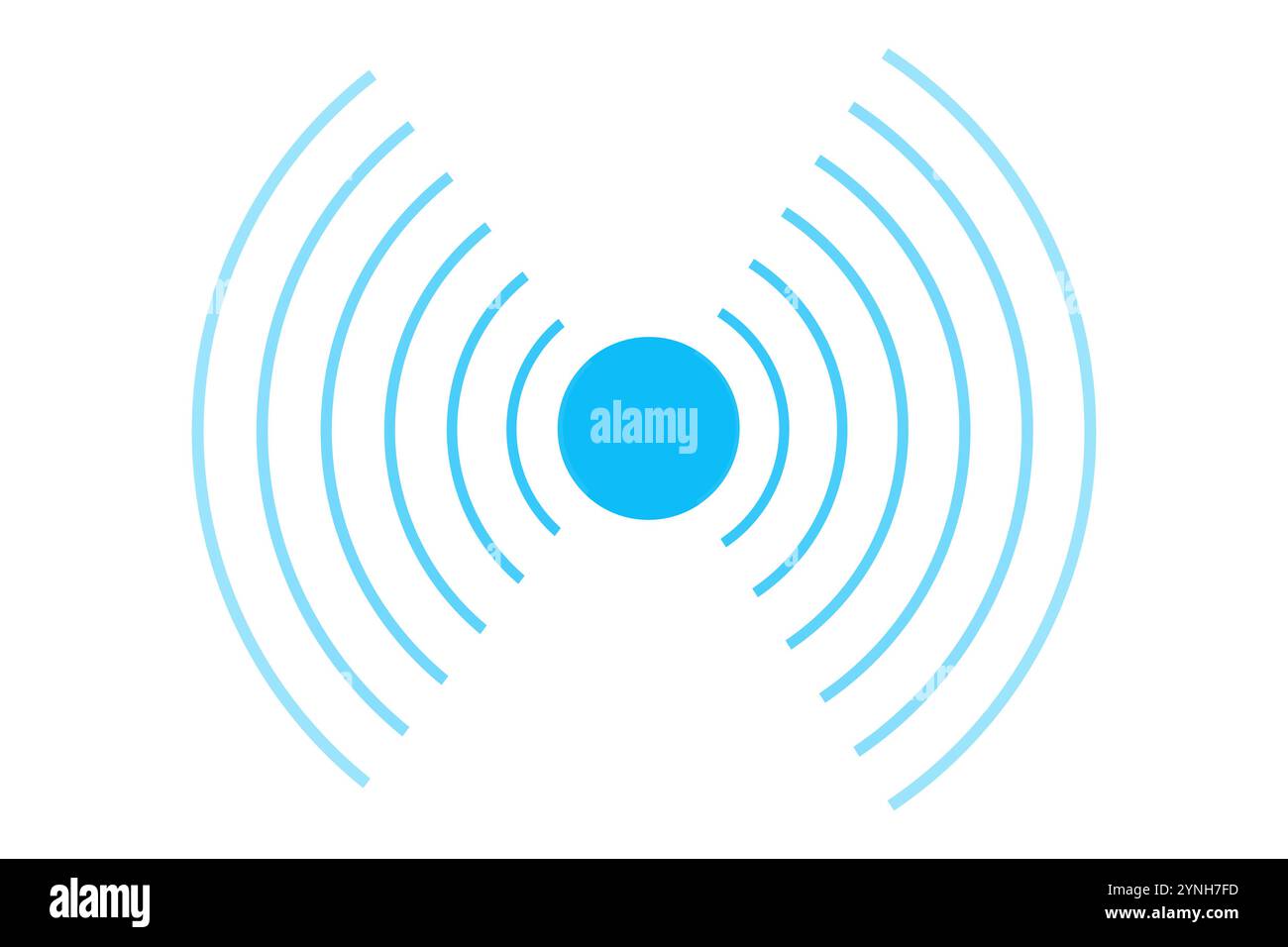 Sonar sound waves icons wireless wifi, radial line media, Radio, radar station signal. Scan, rings circle ripples. Vector illustration Stock Vector