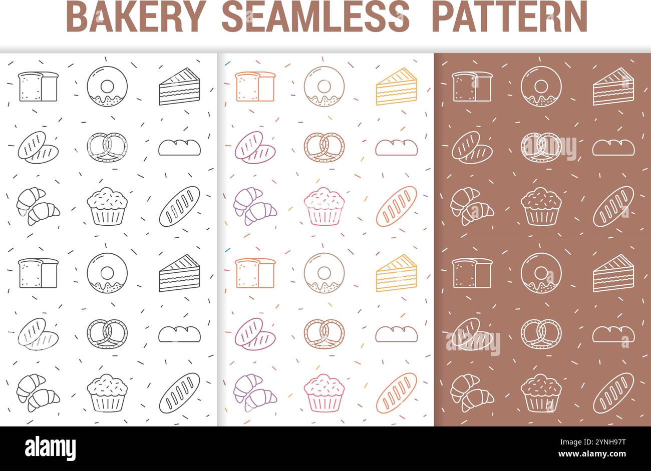 Pastry patterns vector hi-res stock photography and images - Alamy