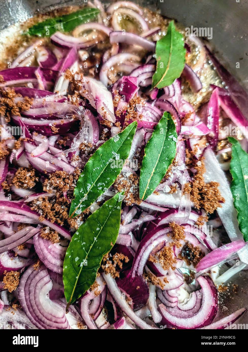 Red onion gravy Stock Photo