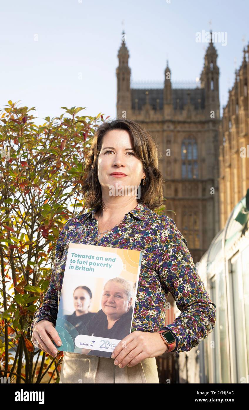 EDITORIAL USE ONLY Jessica Taplin, CEO, British Gas Energy Trust at the launch of a new report, 'Towards an end to fuel poverty in Britain', presented by the British Gas Energy Trust during their 20th Anniversary Event at The House of Commons in Westminster, London. Picture Date: Tuesday November 26, 2024. Stock Photo