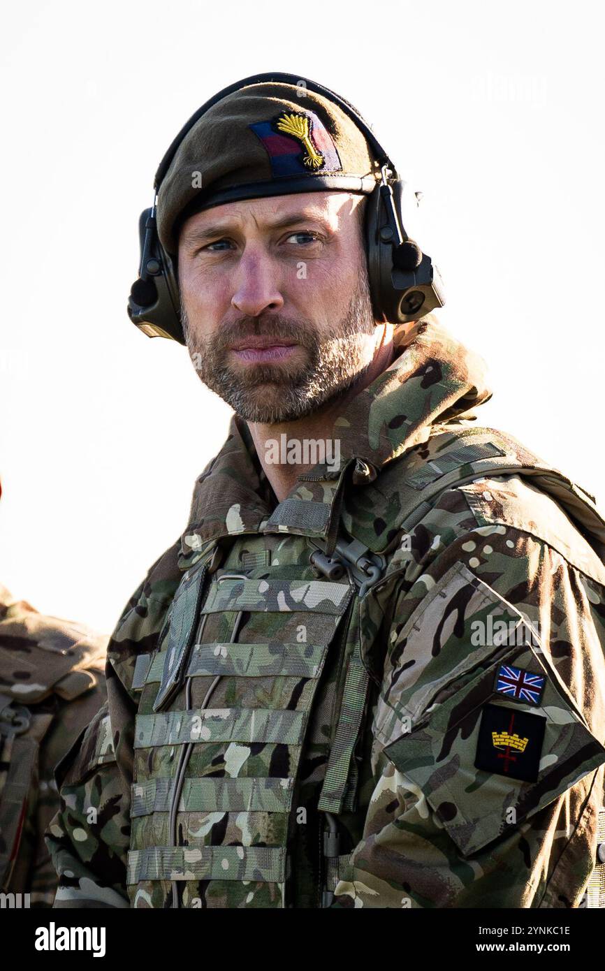 The Prince of Wales, Colonel of the Welsh Guards, during a visit to the ...