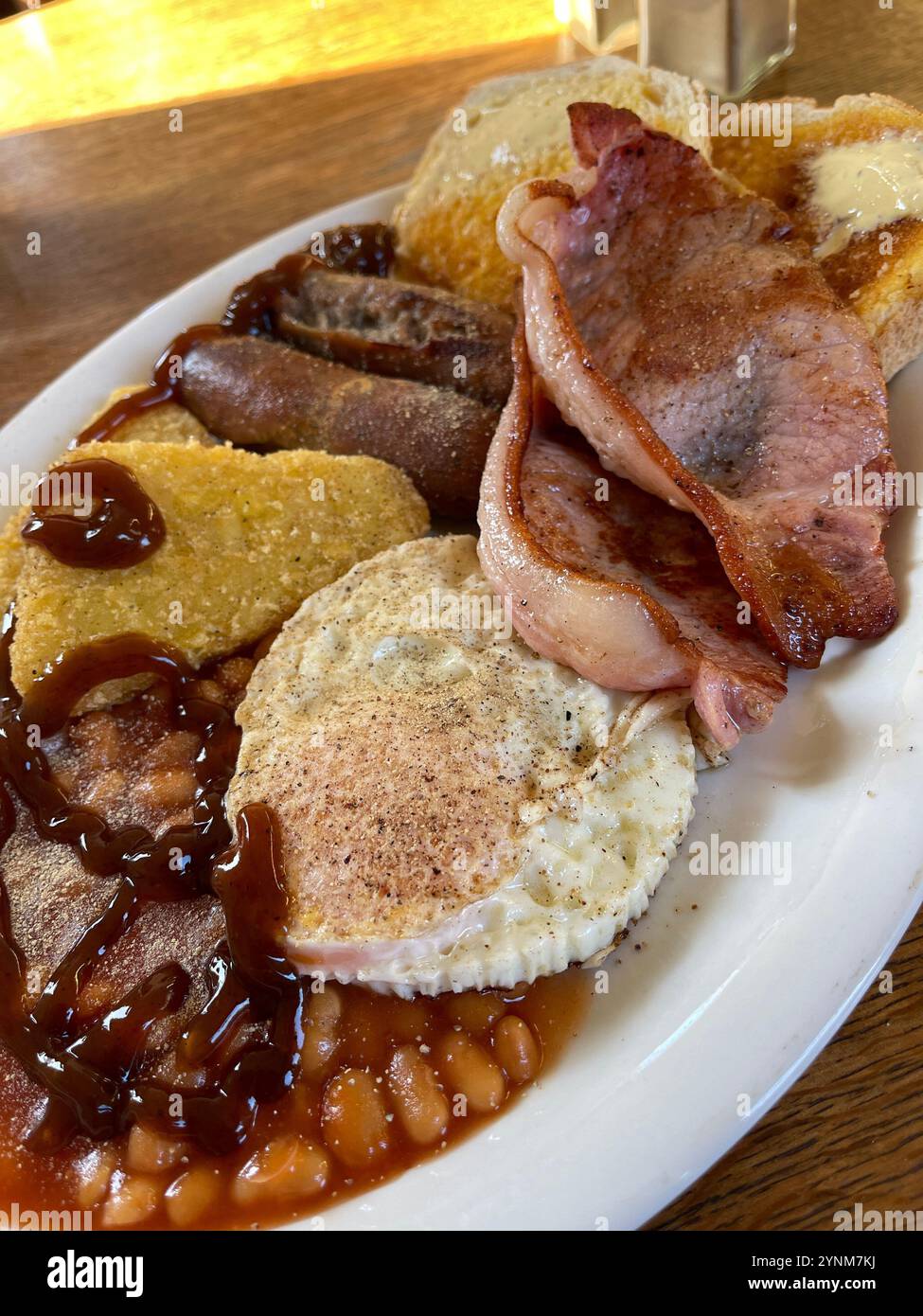 The full english breakfast - Smartphone Captured Stock Image