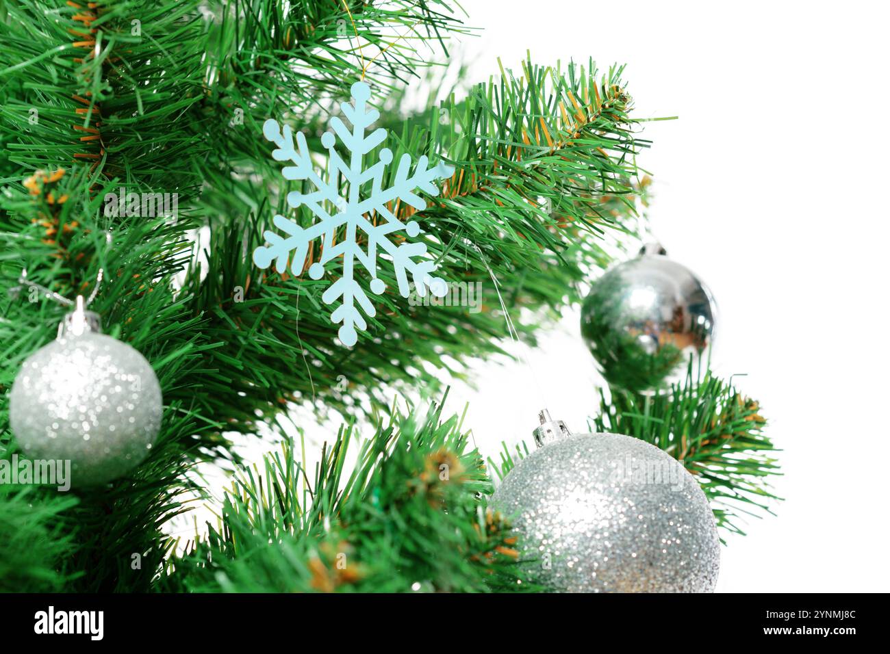 Christmas Tree isolated on white background Stock Photo - Alamy