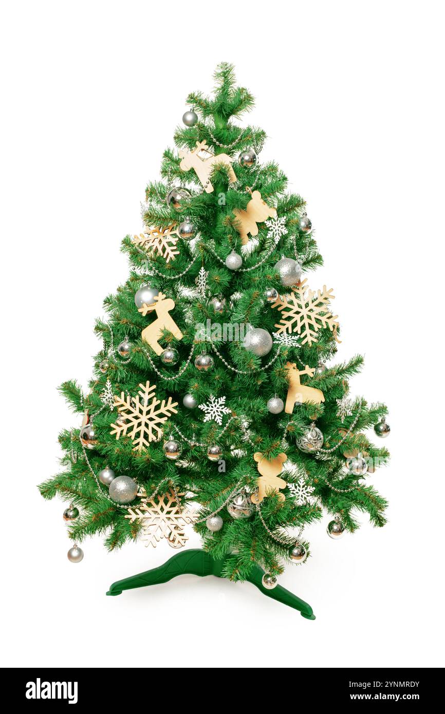 Christmas Tree isolated on white background Stock Photo - Alamy