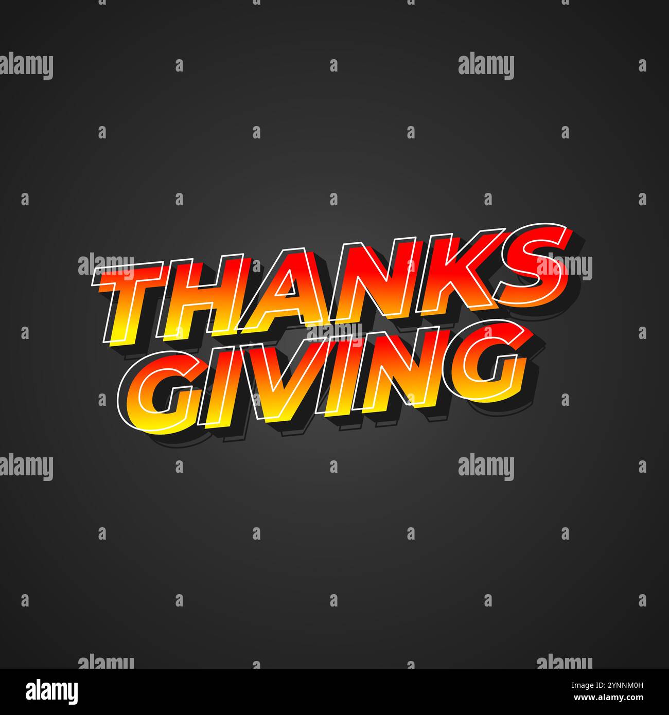 Thanksgiving text effect design for social media ads Stock Vector