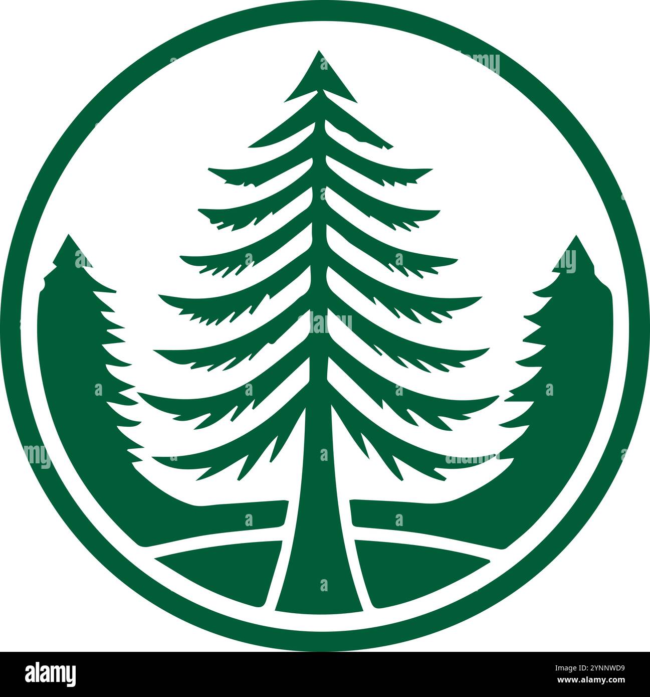 Download Simple Green Vector Christmas Tree Illustration for Free Stock ...