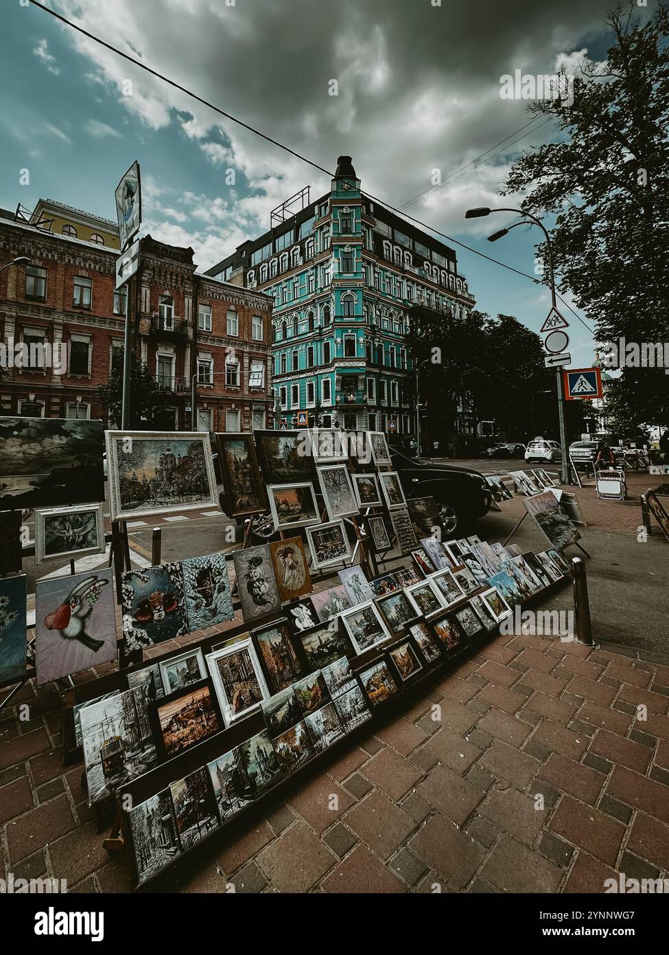 Ukraine 2024: A look at something old, something beautiful, something colorful. Light can be found even in the darkest of times. - Smartphone Captured Stock Image