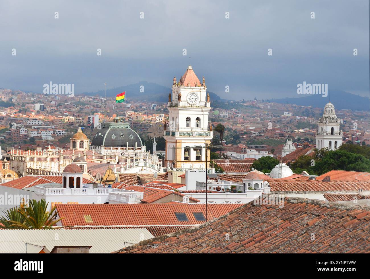 view-of-the-historic-center-of-the-bolivian-city-of-sucre-stock-photo