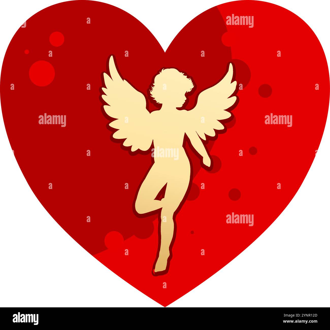 Valentines day cupid silhouette Stock Vector Images - Alamy