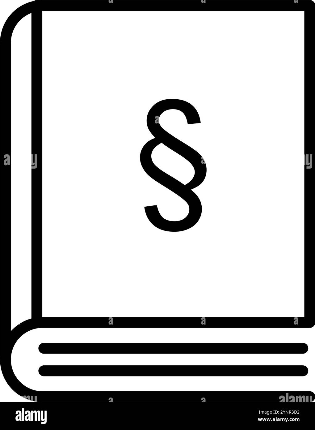 code, law, paragraph - vector icon Stock Vector