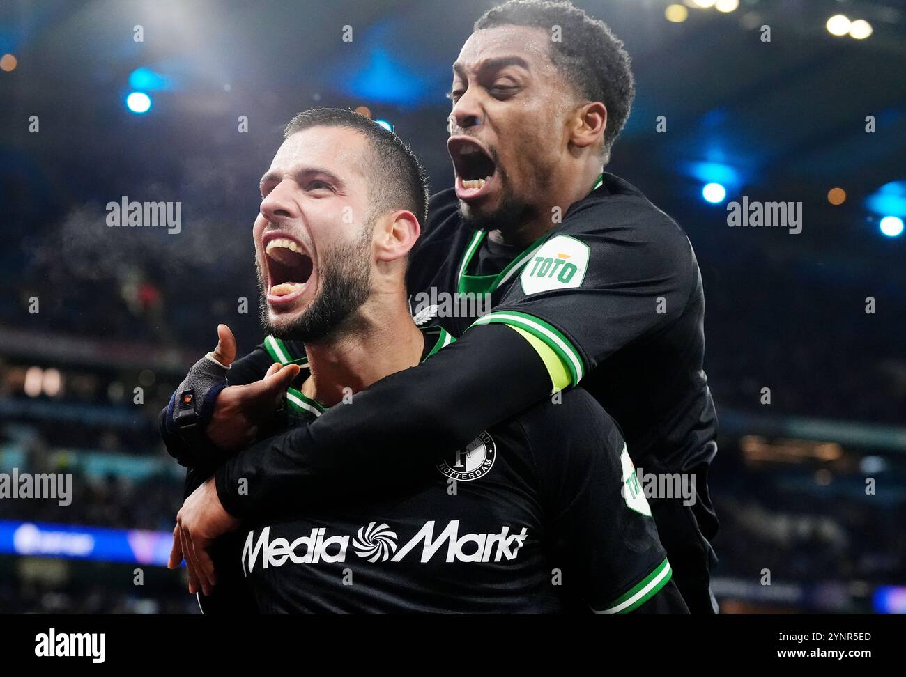 David Hancko Feyenoord's David Hancko (left) celebrates scoring their side's third ...