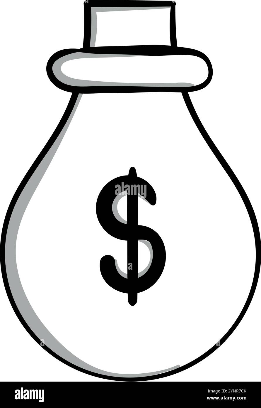 Money bag icon with dollar symbol, Vector Stock Vector Image & Art - Alamy