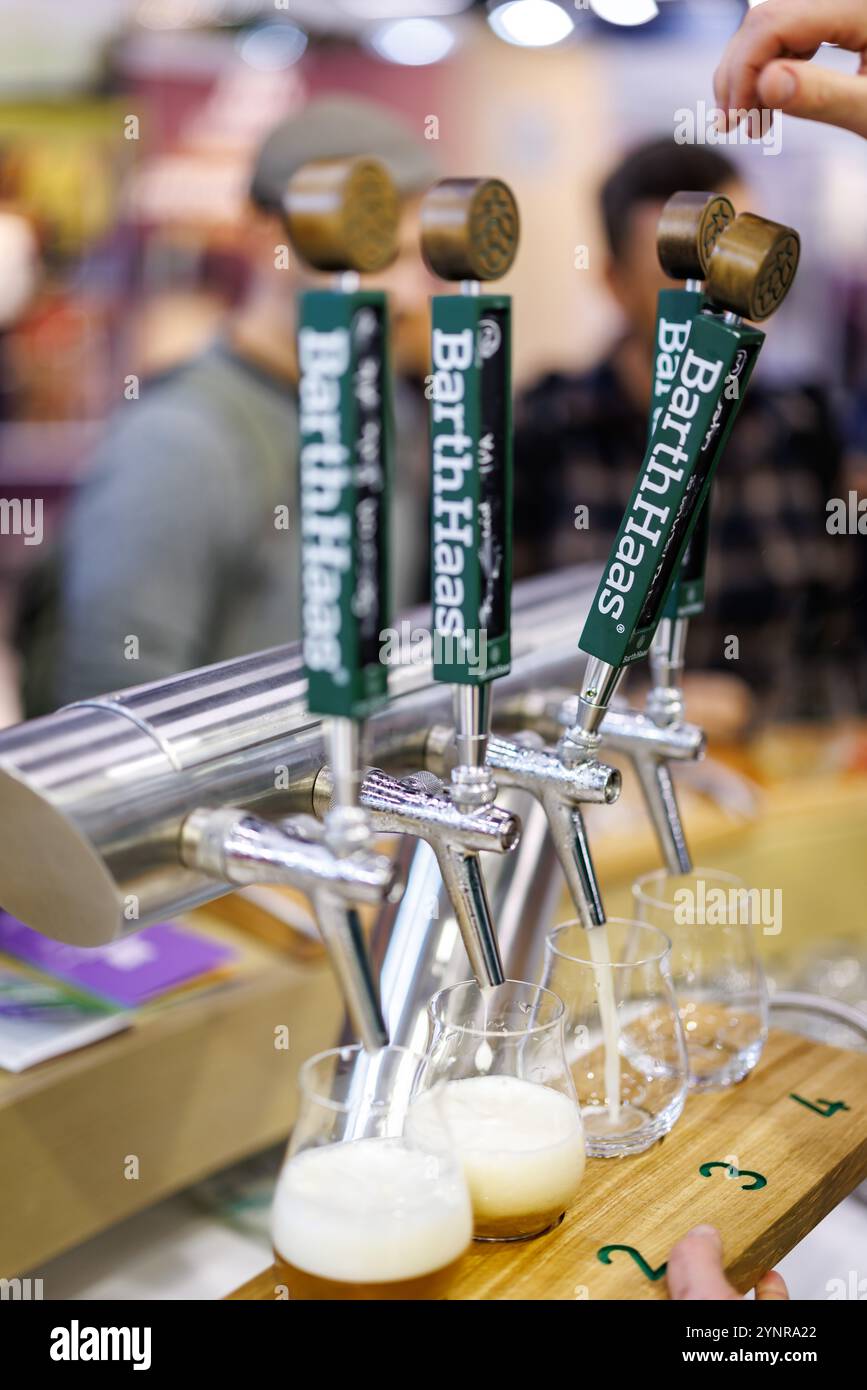 Hop Session Taps Nuremberg, Germany. 26th Nov, 2024. The name of the German hop trading ...