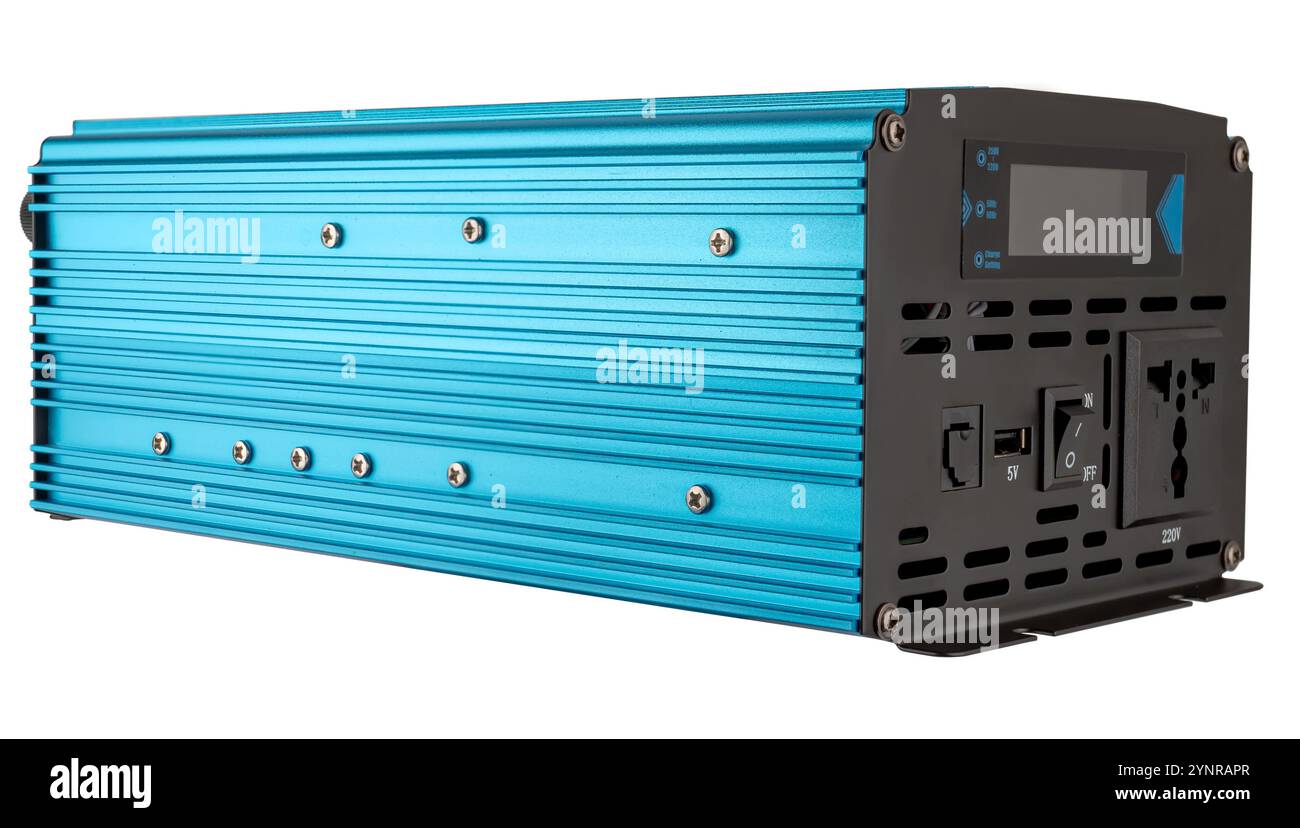 Inverter, voltage boosting device, on white background in insulation ...