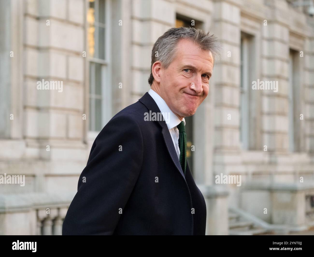 London, UK. Minister of State for Security, Dan Jarvis MP leaves the Cabinet Office after a meeting. Stock Photo