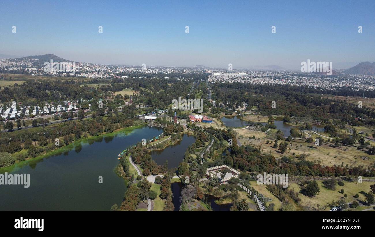 Xochimilco Ecological Park Aerial view of Xochimilco Ecological Park, a ...