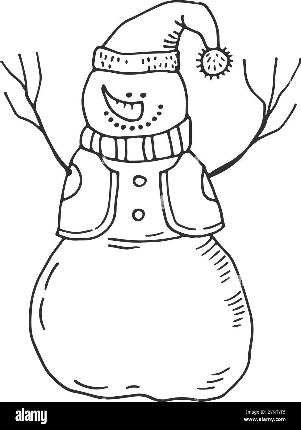 Snowman drawing Black and White Stock Photos & Images - Alamy