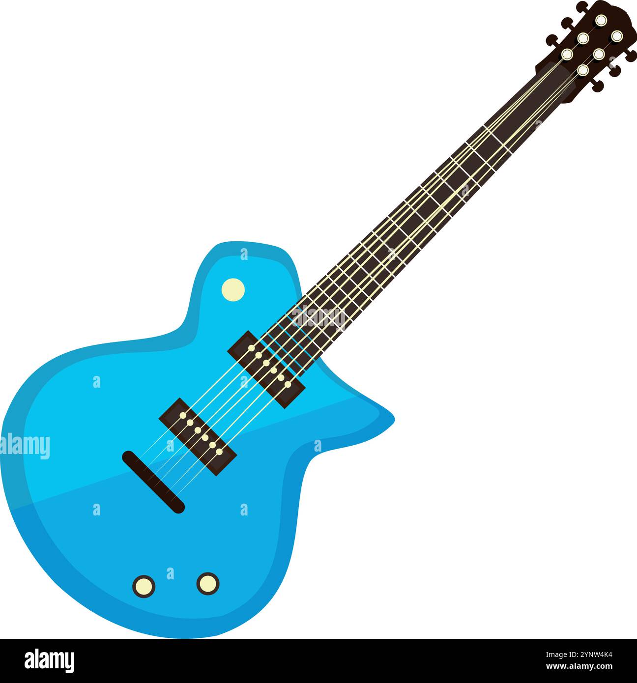 The retro blue electric guitar Stock Vector Images - Alamy