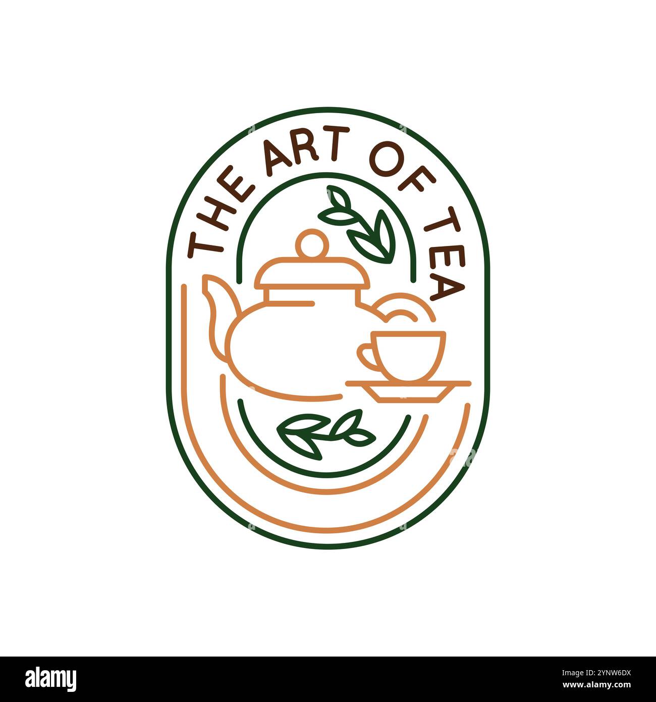 Simple Logo with Art of Tea Icon Stock Vector Image & Art - Alamy